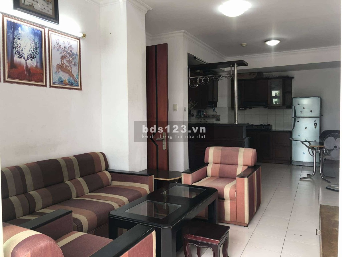 Cần cho thuê gấp căn hộ Phúc Thịnh Quận 5, Dt : 76 m2, 2PN, Giá : 10 tr/th,