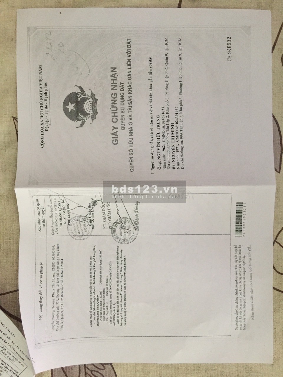 Bán nhà trọ gồm 1kiot & 8phòng trọ