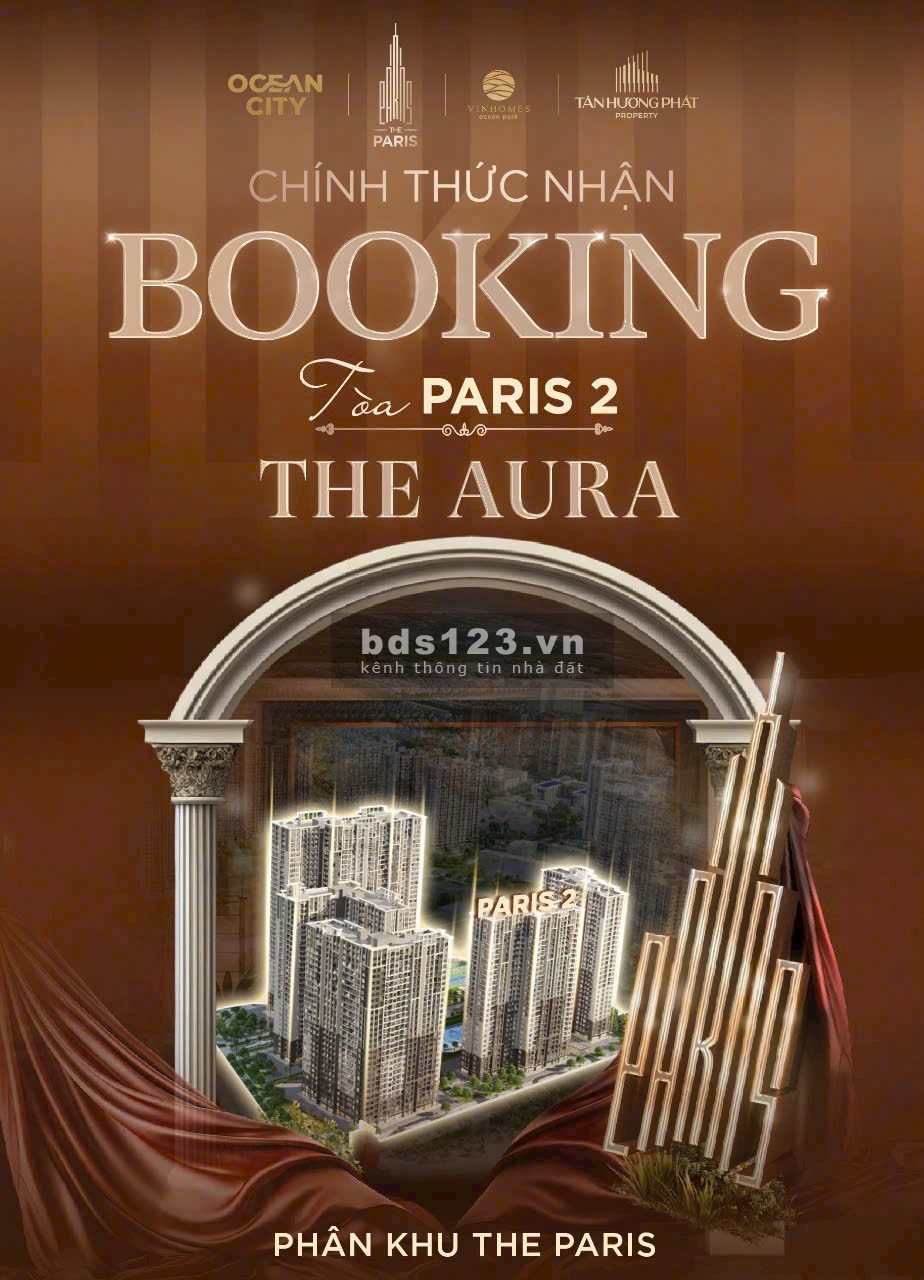 Mở bán, nhận booking đợt 2 quỹ căn đẹp của The Paris - Vinhomes Ocean Park. Hotline: 0904 521 203