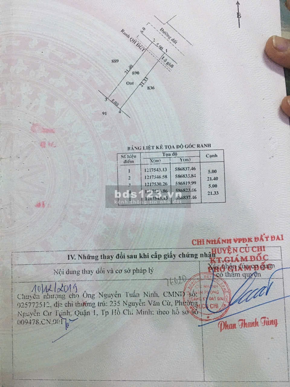 Đất sổ hồng full thổ cư, 107m2 đường Nguyễn Thị Nê (THƯƠNG LƯỢNG)