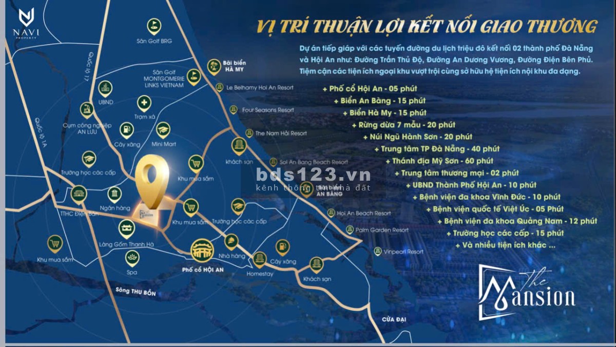 Cần bán Đất Nền liền kề sổ đỏ RIVERIA khu đô thị Hội An