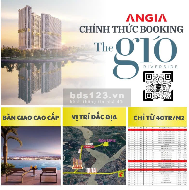 Chính thức nhận booking căn hộ ven sông The Gió Riverside khu Đông Sài Gòn chỉ từ 40tr/m2!