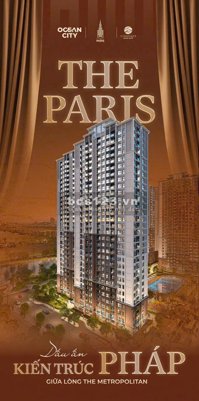 Nhận booking căn đẹp view hồ toà Paris 2 Vinhomes Ocean Park. Giá từ 62tr/m2. CK 12% hỗ trợ LS 0%.