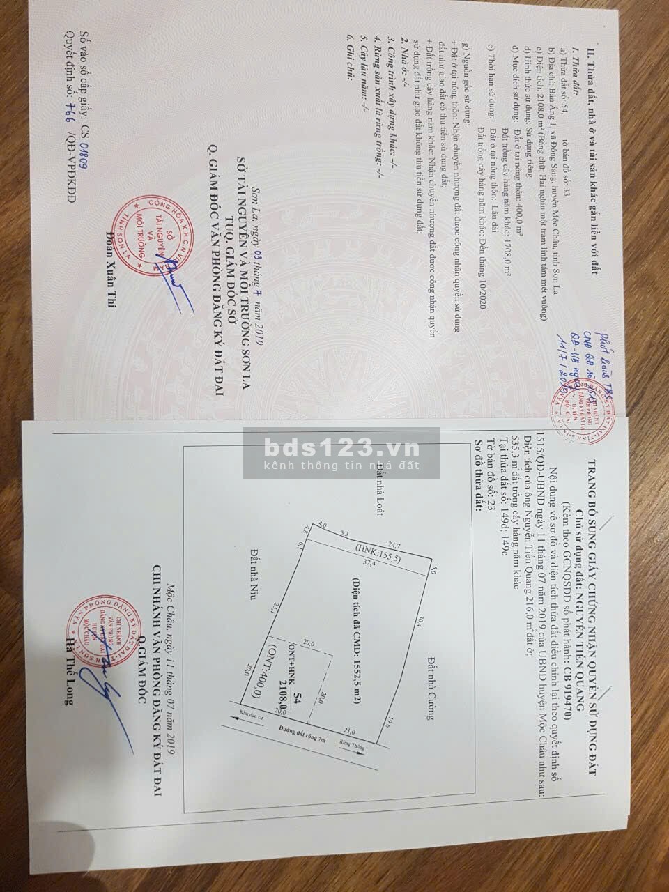 Bán lô đất đẹp như hoa hậu - ONT - Tại thị xã Mộc Châu
