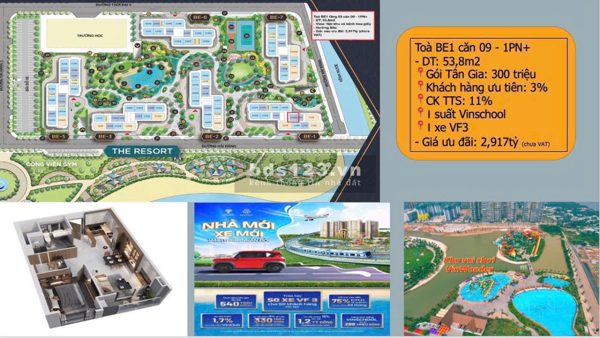Hàng THƠM CĐT căn hộ BEVERLY 1PN+ Vinhomes Grand Park