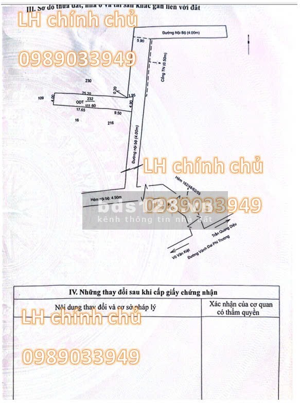 Bán gấp đất hẻm 235/48 Đồng Văn Cống, An Thới, Bình Thuỷ, Cần Thơ (Chính chủ, miễn trung gian)
