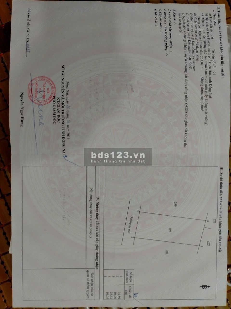 Bán đất chính chủ gần trường sỹ quan lục quân 2 Biên Hòa