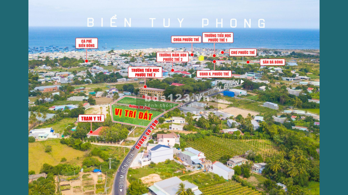 Đất Bình Thuận, M.tiền Kdoanh(5,5x19m), đường nhựa 8m, lên 1A chỉ 300m,cao tốc 10phút. Full tiện ích