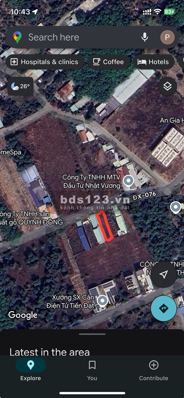 Đất ĐX076 Định Hòa, 150m2, 70 thổ cư