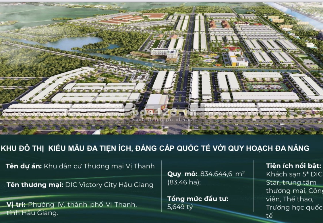 Chỉ 1 tỷ - Đón tiềm năng tăng giá trong tương lại với DIC VICTORY Hậu Giang