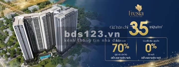 Fresia Riverside chỉ 1,2tỷ/căn - 35tr/m2