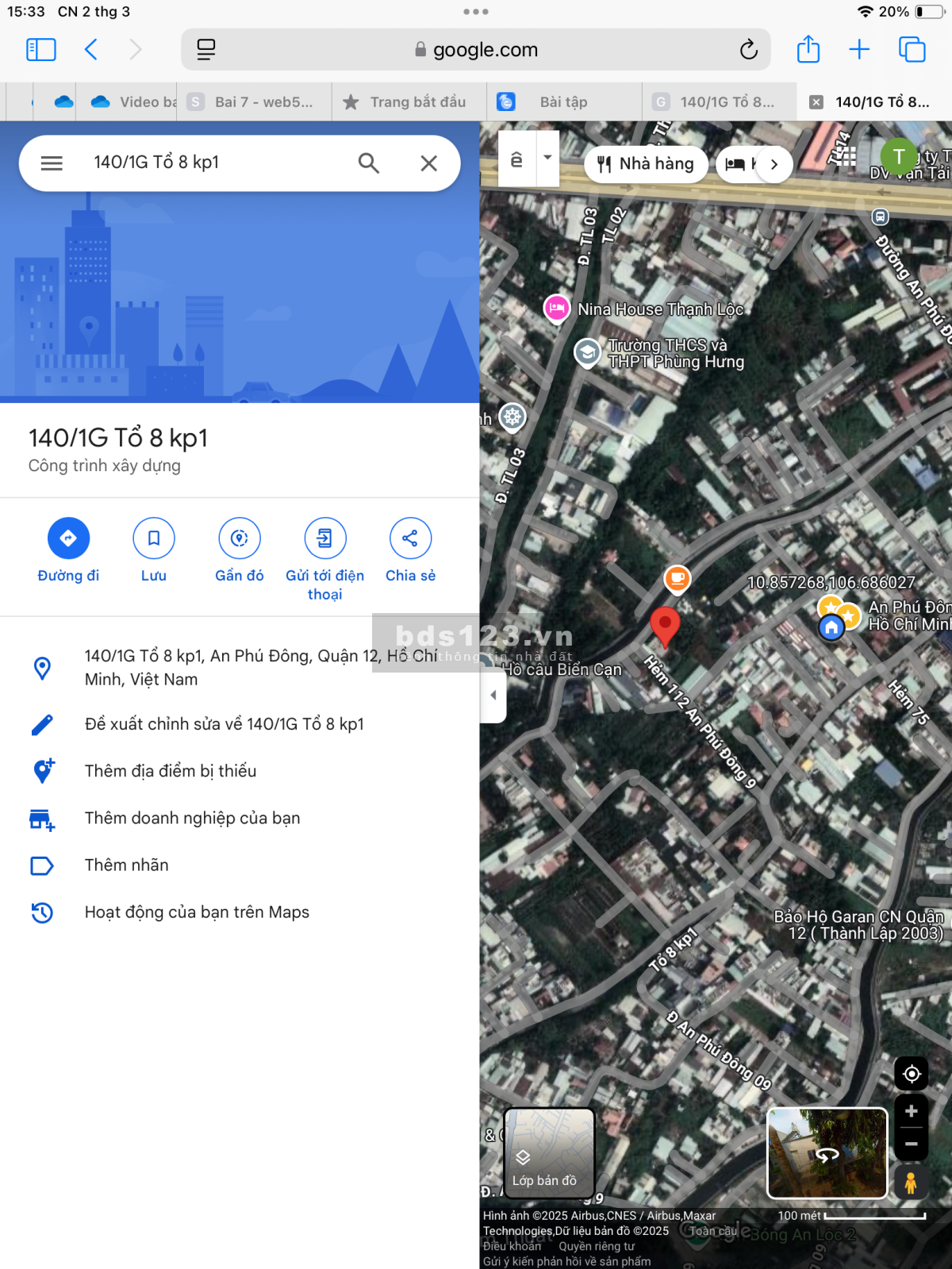 Cho thuê đất 800m² tại An Phú Đông, Quận 12 – Đường rộng, giá 10 triệu/tháng