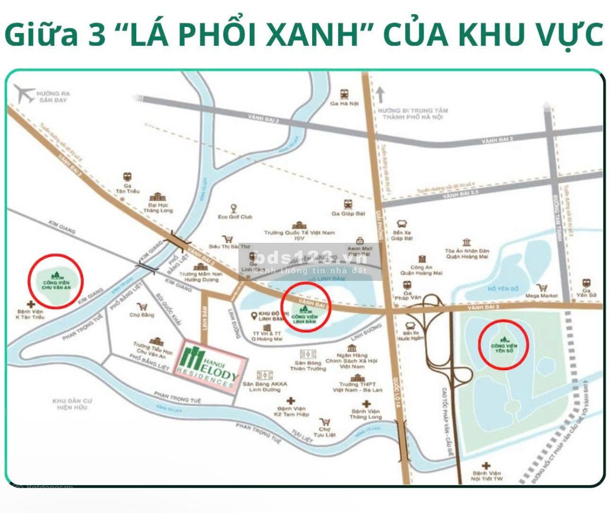 Melody Linh Đàm bây giờ mua giá 5X tr, năm sau bàn giao nhà giá 8X tr. Đầu tư hợp lý