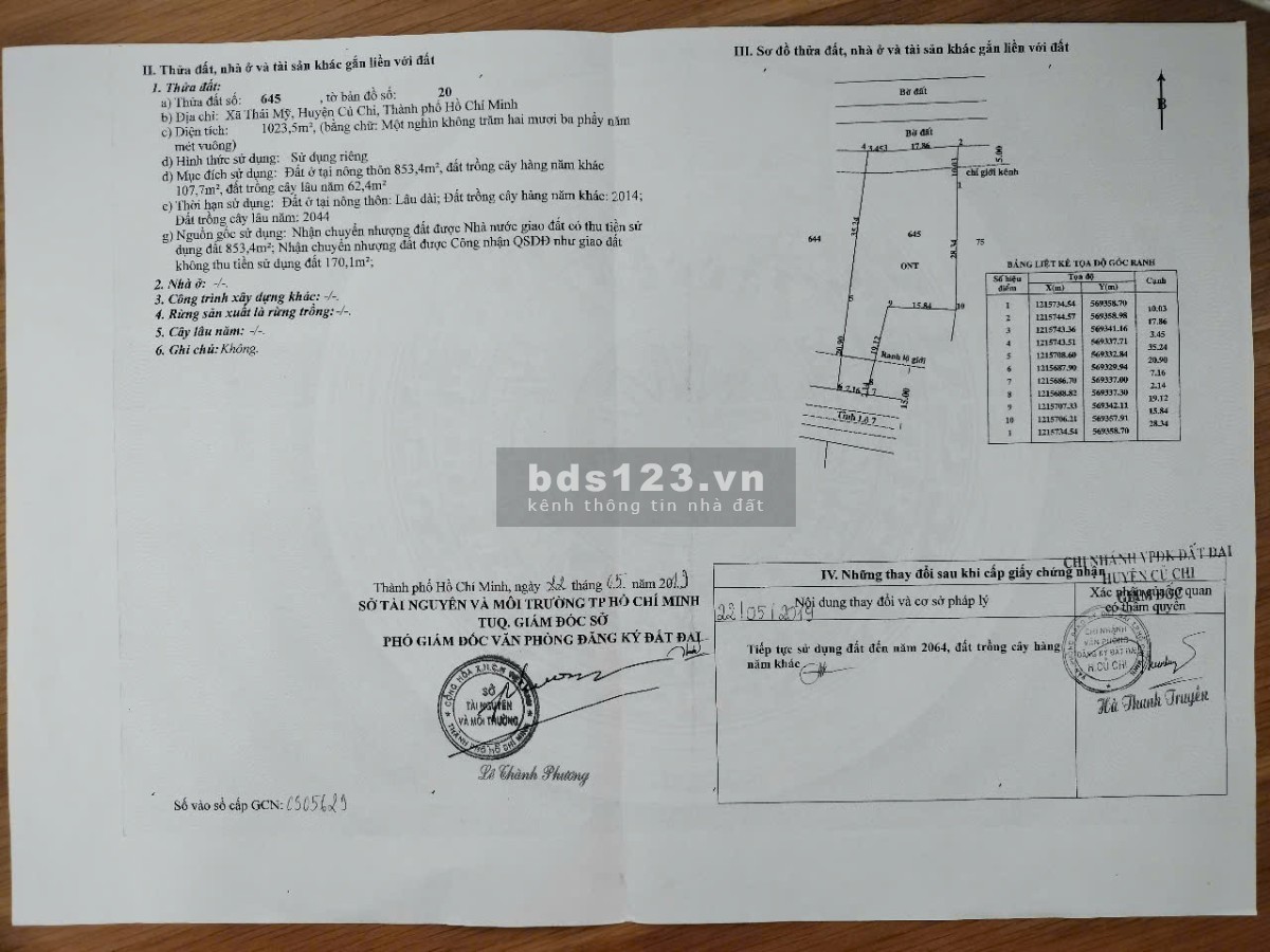 Chính chủ cần bán đất nền Củ Chi cực đẹp