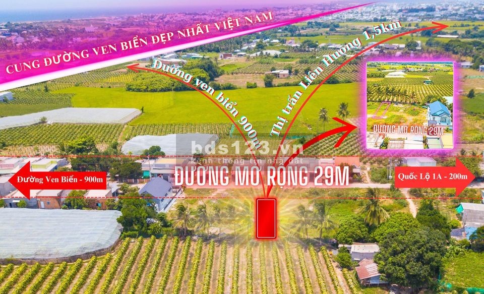 Sổ đỏ trao tay rinh ngay lộc vàng Đất nên Phước Thể Bình Thuận giá chỉ từ 6tr/m2