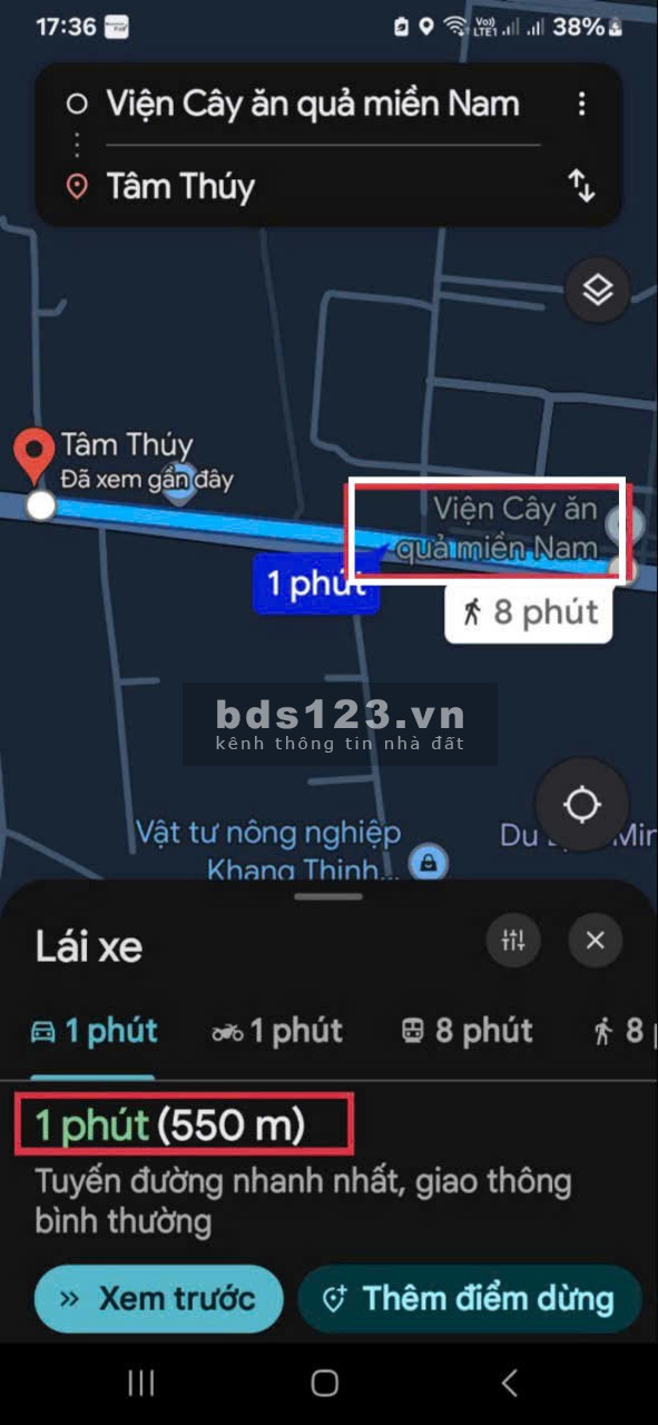 Ngộp. Bán Lô đất Mặt Tiền Quốc Lộ 1A. Gần Viện Cây Ăn Quả Miền Nam. DT 1.400m2. Giá bao rẻ 30%.
