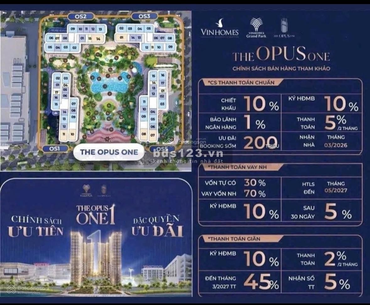 The Opus One Phân Khu Cao Cấp khẳng Định Vị Trí Đẳng Cấp,Mua Nhà Tặng Xế Yêu VF3