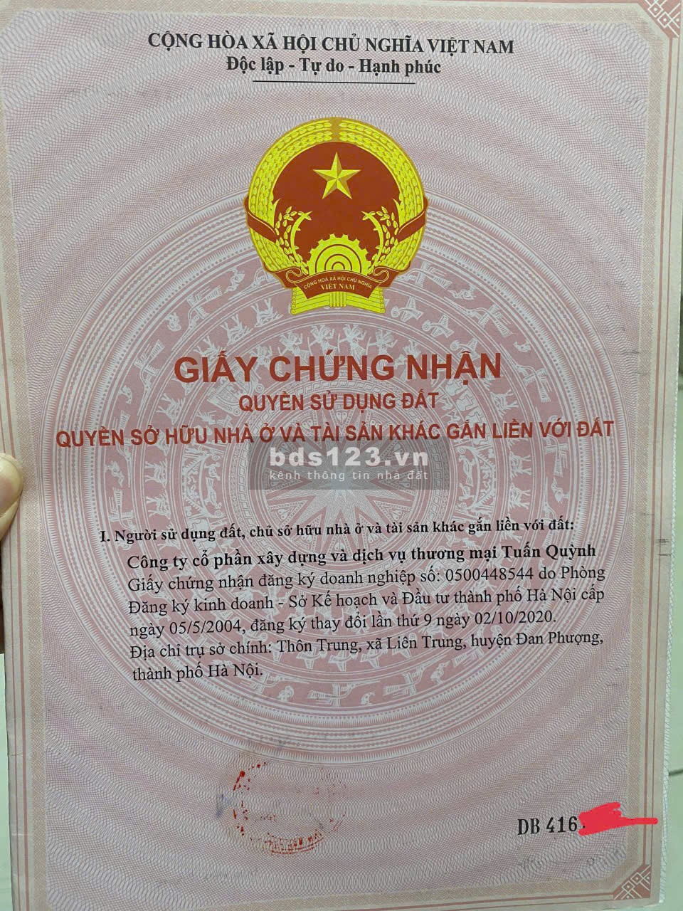 Bán đất nền chính chủ diện tích 90m2 tại khu dân cư Đông Bắc Bích Động