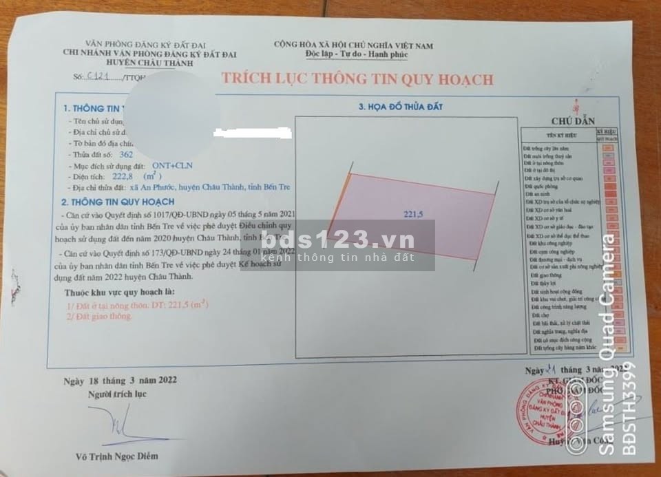 Đất mặt tiền 10x22 thổ cư, QH đất ở, kinh doanh đa ngành