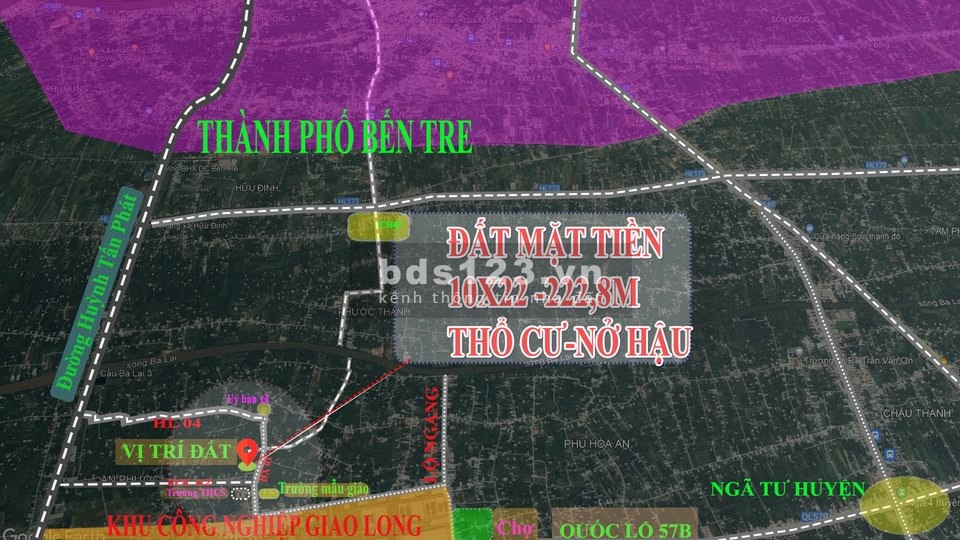 Đất mặt tiền 10x22 thổ cư, QH đất ở, kinh doanh đa ngành