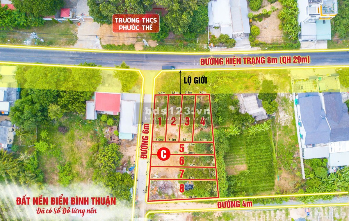 Bán lô đất biển Bình Thuận – Sổ hồng riêng