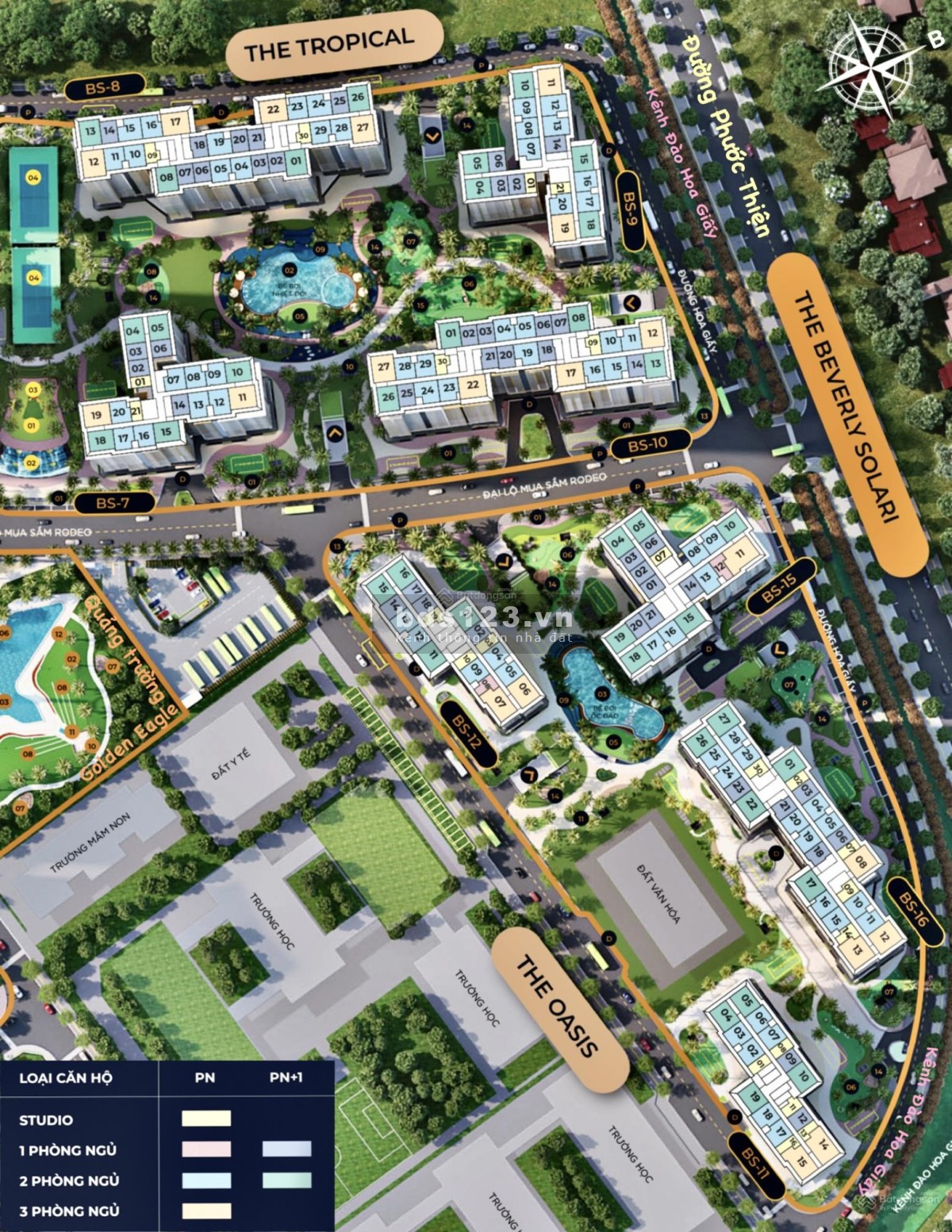 Bán căn hộ 2 phòng ngủ 2WC Beverly Solari - Vinhomes Grand Park giá tốt