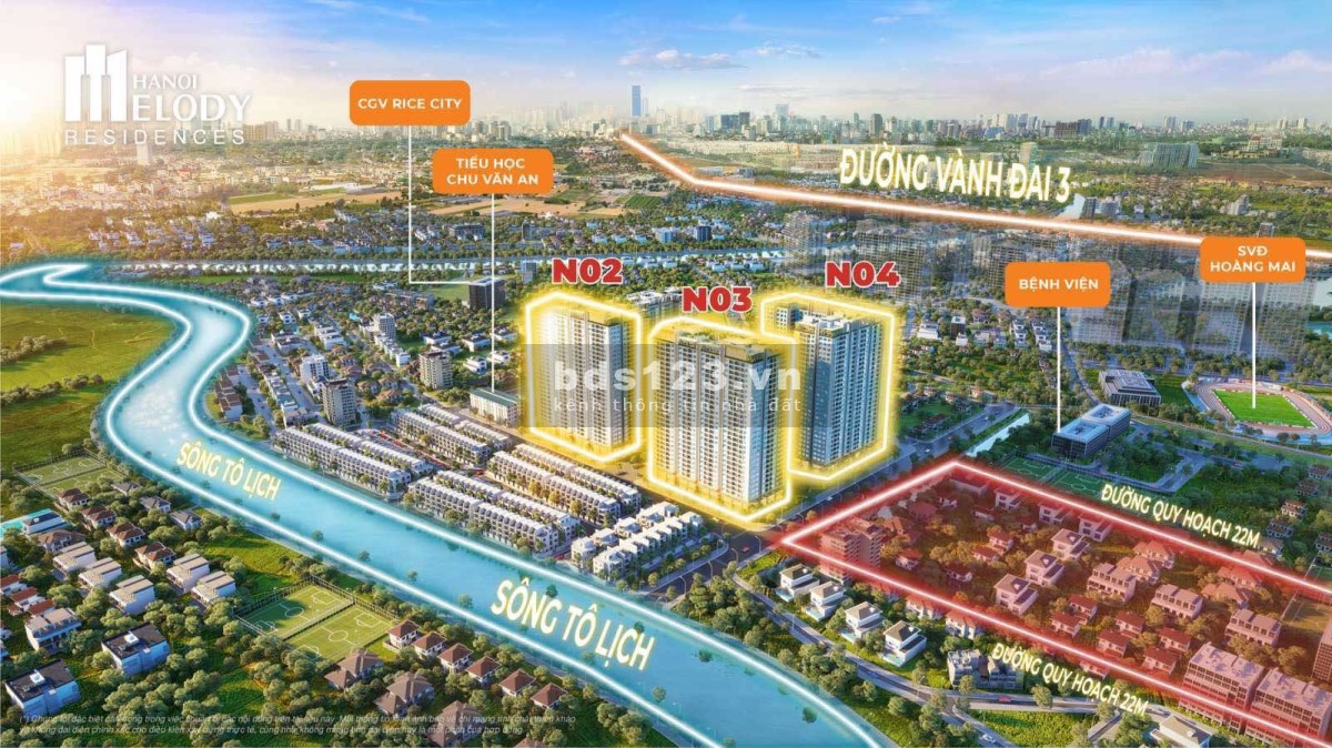 Bán căn hộ 74m2 2PN2WC Melody Linh Đàm chỉ 1,5ty ký HĐMB htls 24 tháng