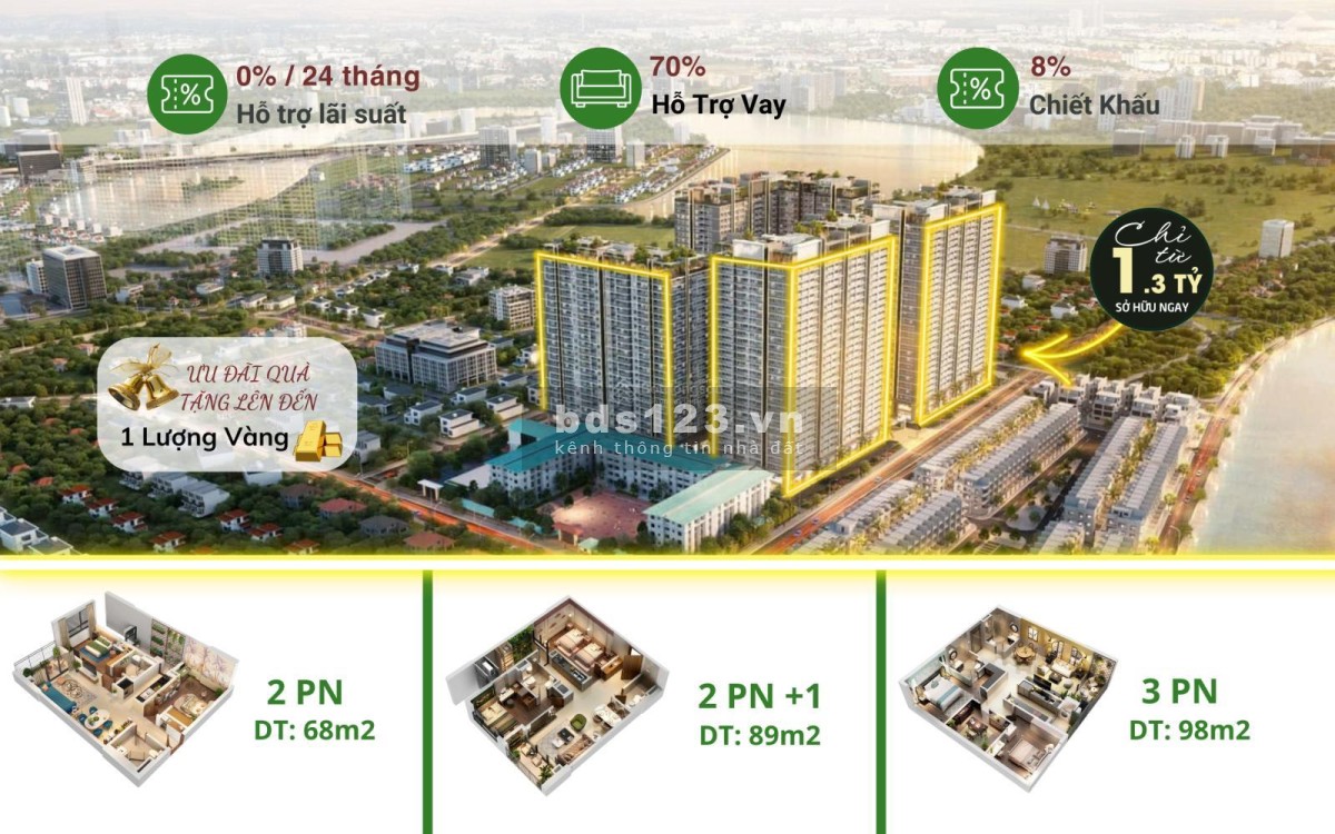 Độc quyền! căn 2-3PN view hồ - giá tốt