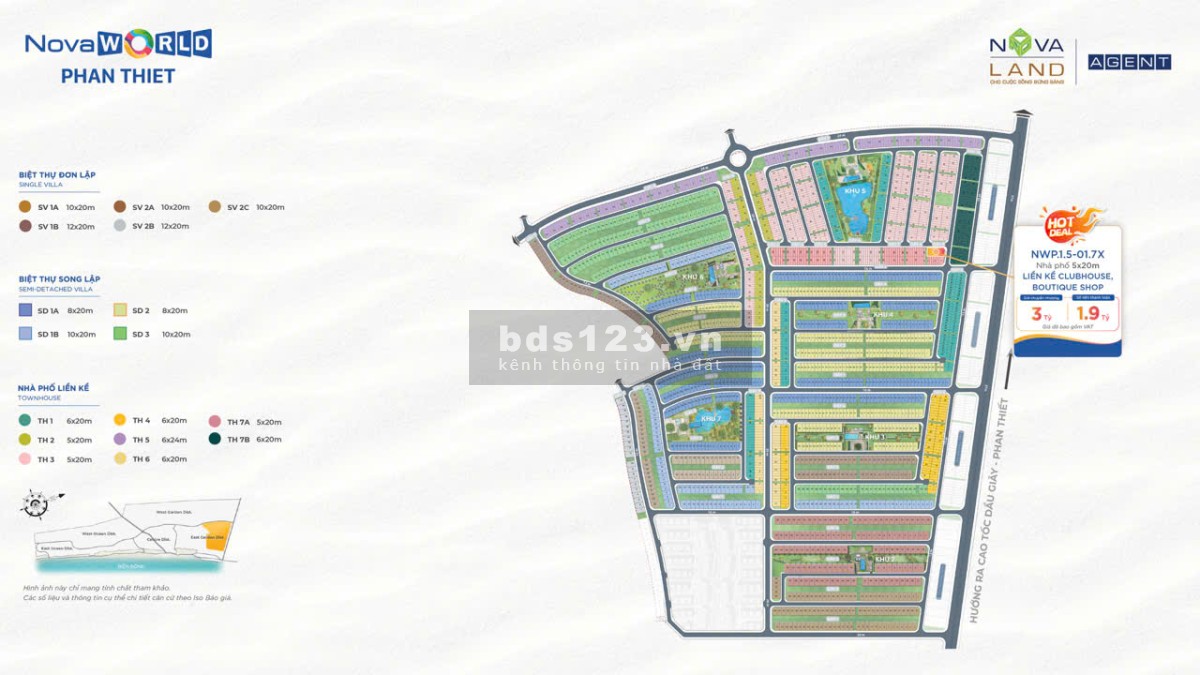 Bán nhà phố 100M2 - 3 TỶ (NovaWorld Phan Thiết)