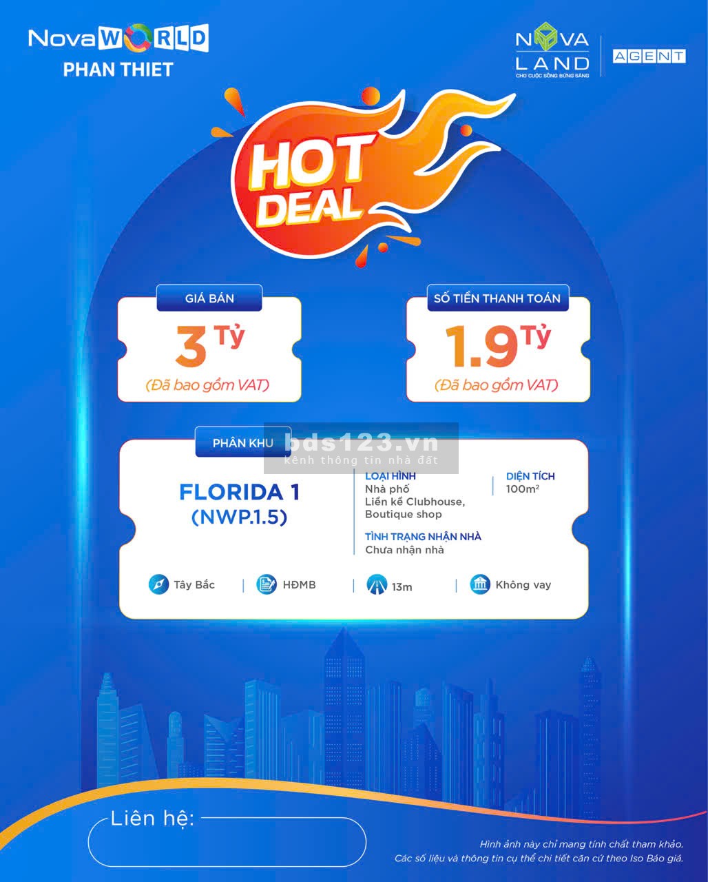 Bán nhà phố 100M2 - 3 TỶ (NovaWorld Phan Thiết)