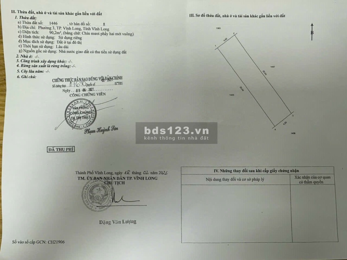 Bán đất mặt tiền kinh doanh, công viên Đài Truyền Hình, phường 3, Vĩnh Long