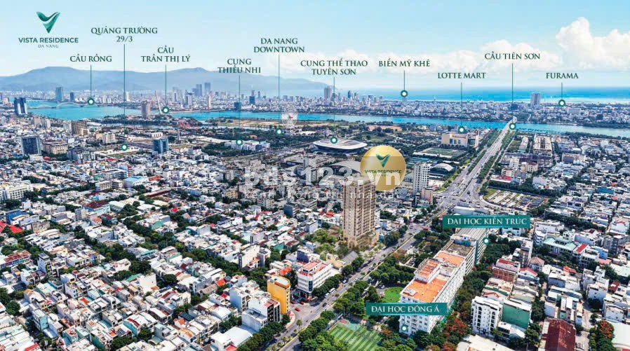 The Vista Residence Da Nang View thành phố, View pháo hoa - Giá tốt nhất thị trường