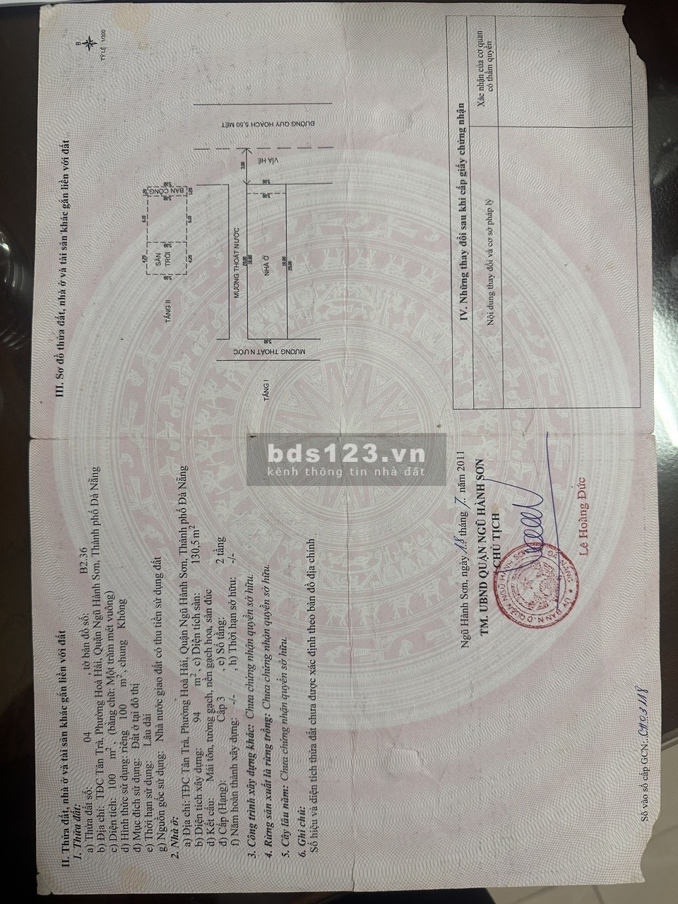 Bán nhà Quận Ngũ Hành Sơn sát khu đô thị FPT Đà Nẵng. Đường Huỳnh Thị Một