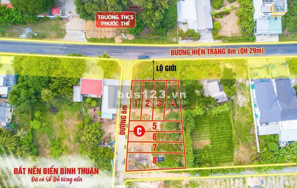 Đất biển Tuy Phong, Bình Thuận giá chỉ 6tr/m2 chính chủ, sổ đỏ ngay