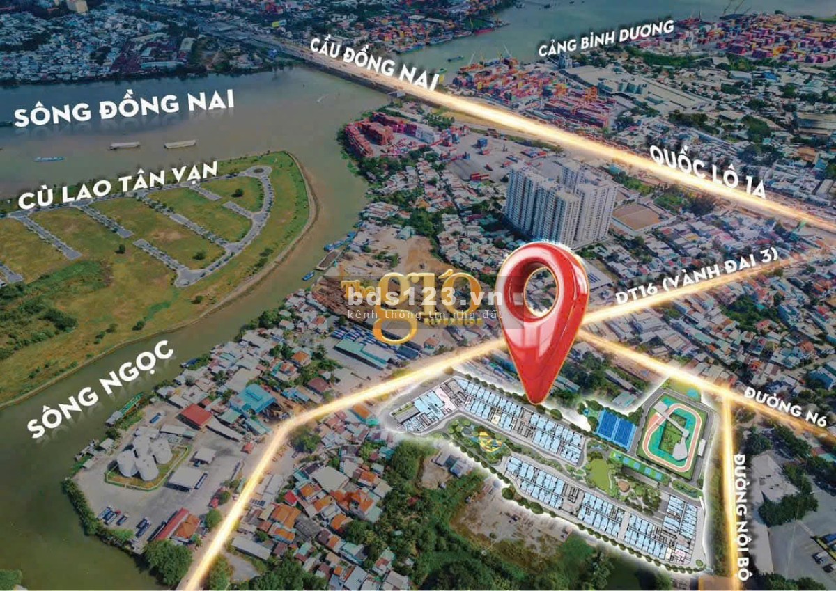 The Gió Riverside Dĩ An chỉ từ 1,6 tỷ/căn - Ngay ga Metro BD-HCM-Suối Tiên, căn hộ ven sông hiếm hoi