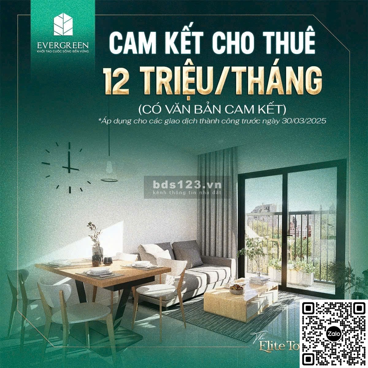 Căn hộ Evergreen Bắc Giang – Ở sang, cho thuê lời, cam kết thuê lại 3 năm!