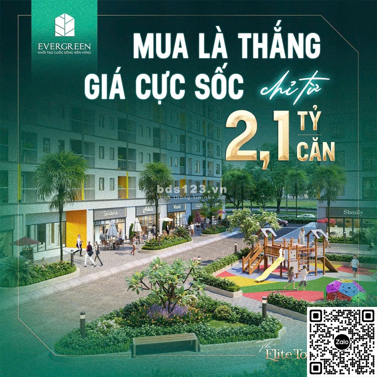 Căn hộ Evergreen Bắc Giang – Ở sang, cho thuê lời, cam kết thuê lại 3 năm!