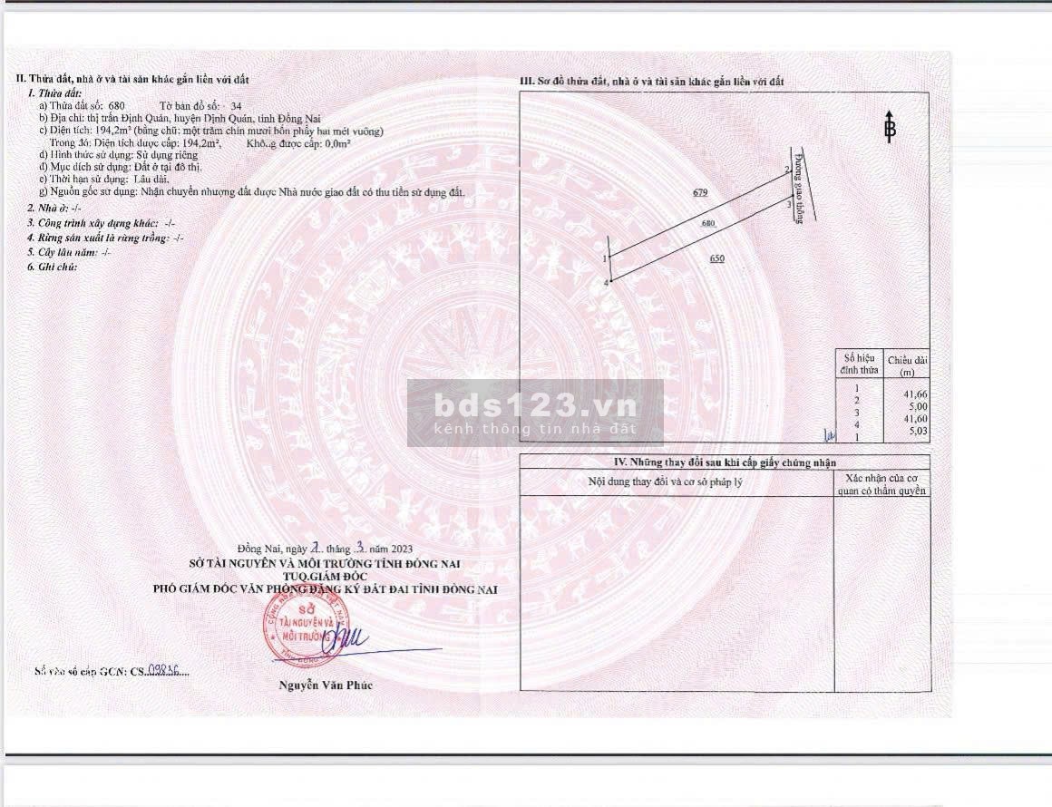 Bán gấp đất giá còn thương lượng Định Quán, Đồng Nai