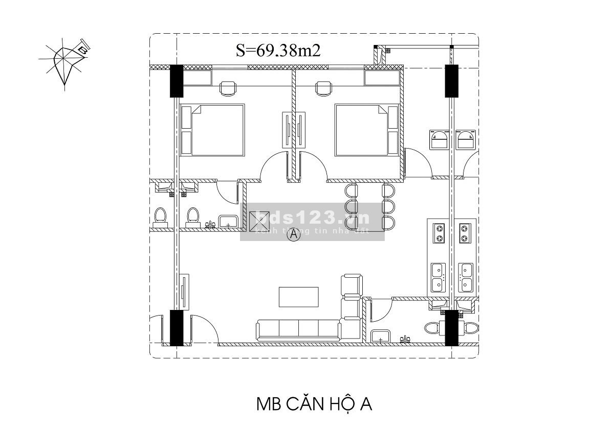 Chính chủ cho thuê căn hộ chung cư C13 BQP. 99 Định Công Hạ.
