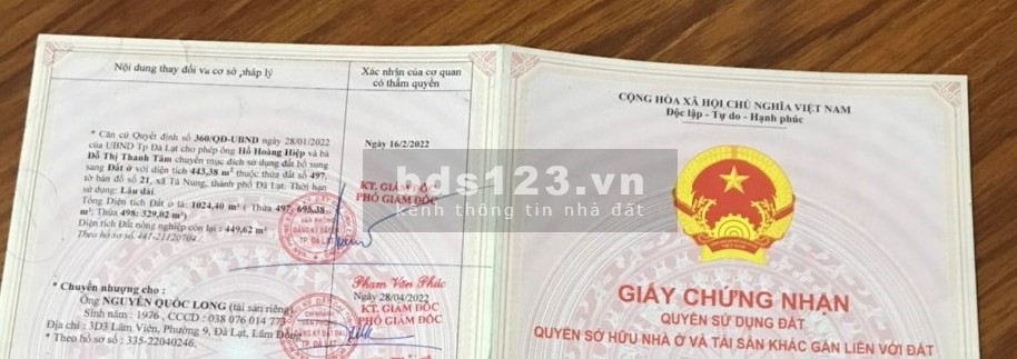 Đất Thôn 1 vuông vắn 1500m2 trung tâm Xã Tà Nung, vị trí ngay UBND xã Tà Nung !