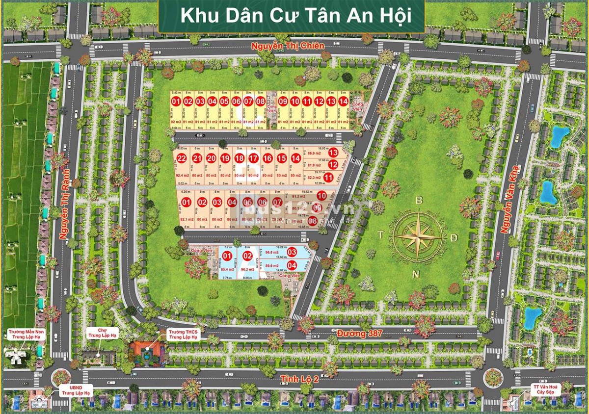 Đất khu dân cư Tân An Hội, 80m² - Ngang 5m - Đường 9m - Chỉ 2.9 tỷ