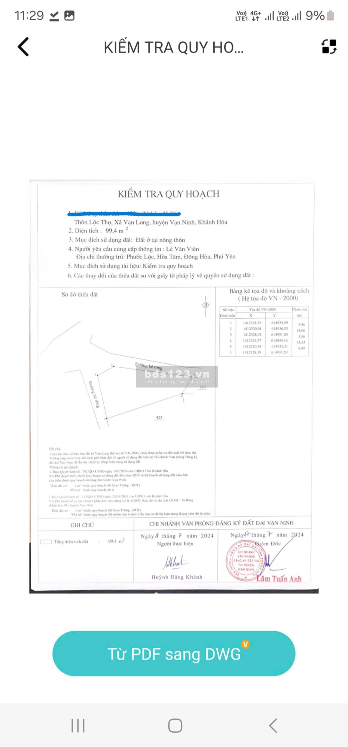Bán đất đẹp – full thổ cư – vị trí đắc địa tại Lộc Thọ, xã Vạn Long, Vạn Ninh, Khánh Hòa