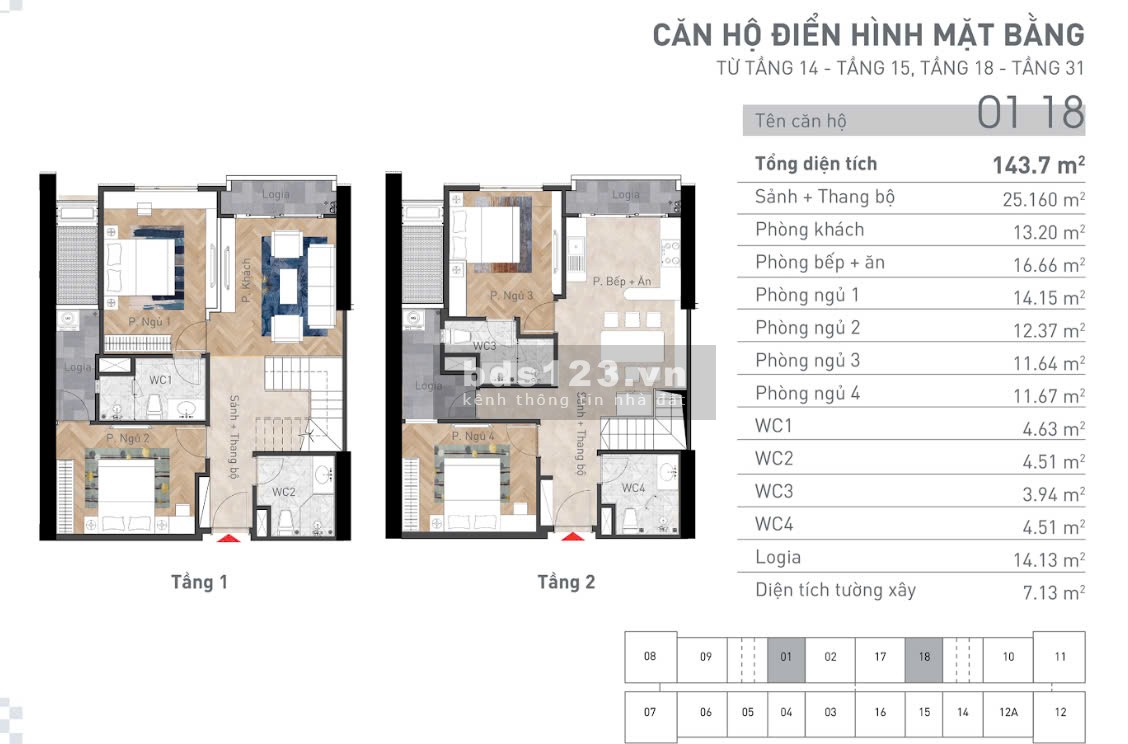 Chính Chủ Cần bán gấp căn Duplex khu vực trung tâm quận Thanh Xuân, 4PN - 4 WC Sổ đỏ full