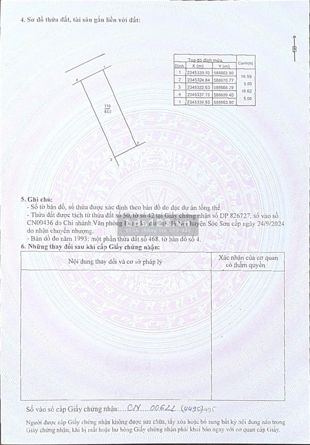Bán đất tại Thôn Đông, xã Phủ Lỗ, Sóc Sơn, Hà Nội