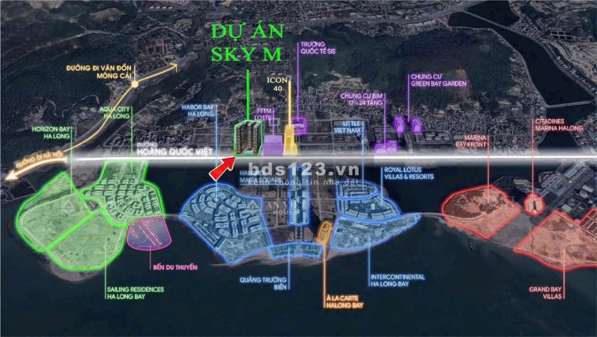 Mở bán 3 tòa chung cư 100% View biển tại Hạ long - Dự án SkyM Hạ long