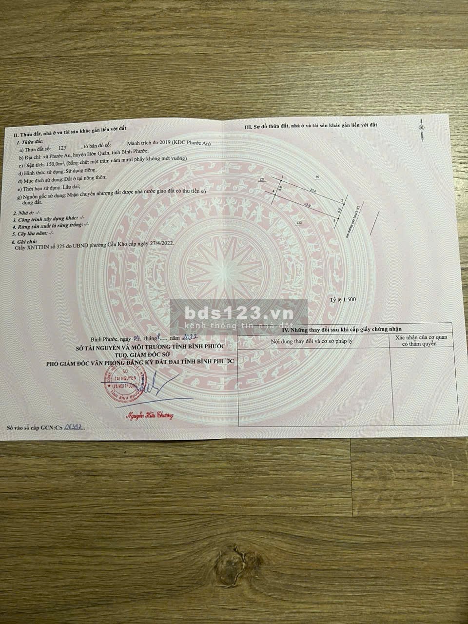Bán 1 Lô Ngay Trung Tâm Xã (6x25) Thổ Cư 100% Giá Bán 5xx, Sổ Hồng Riêng (Kinh Doanh Được)