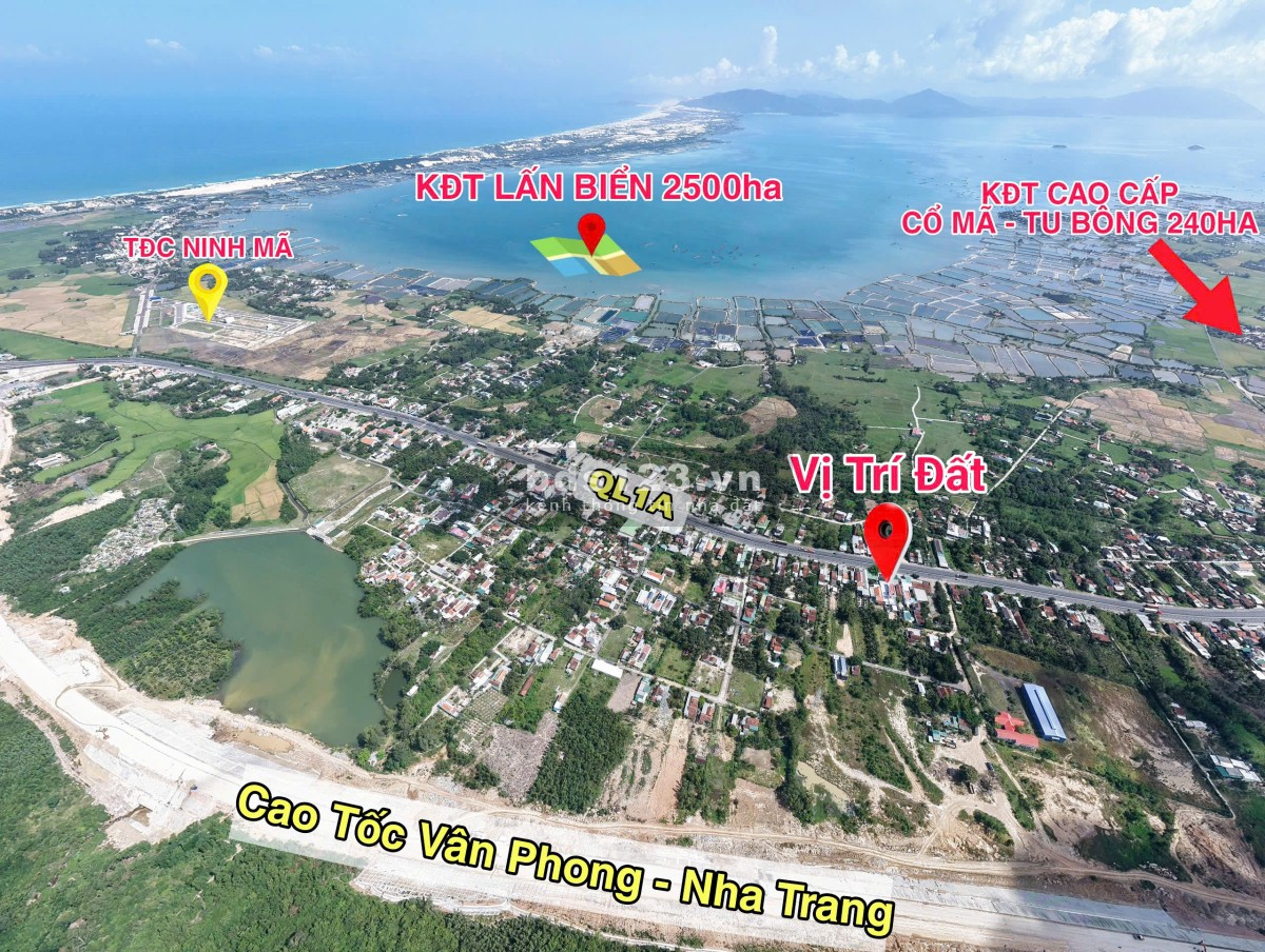 Cơ hội đầu tư sinh lời – Bán đất mặt tiền QL1A, hướng biển – Cạnh KĐT Cổ Mã - Tu Bông (SunGroup)