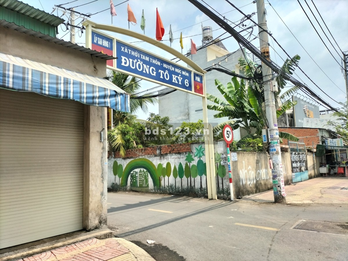 HÓC MÔN, BÁN LÔ ĐẤT 5x21m MẶT TIỀN TÔ KÝ 6