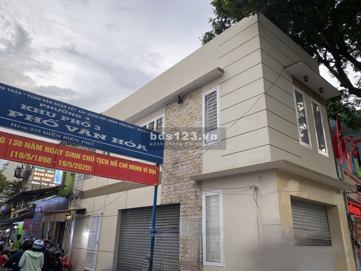 Chính chủ cho thuê nhà 2 mặt tiền Điện Biên Phủ, Quận 3, 1 Trệt 1 Lầu, nhà mới. A Hùng 0976462900