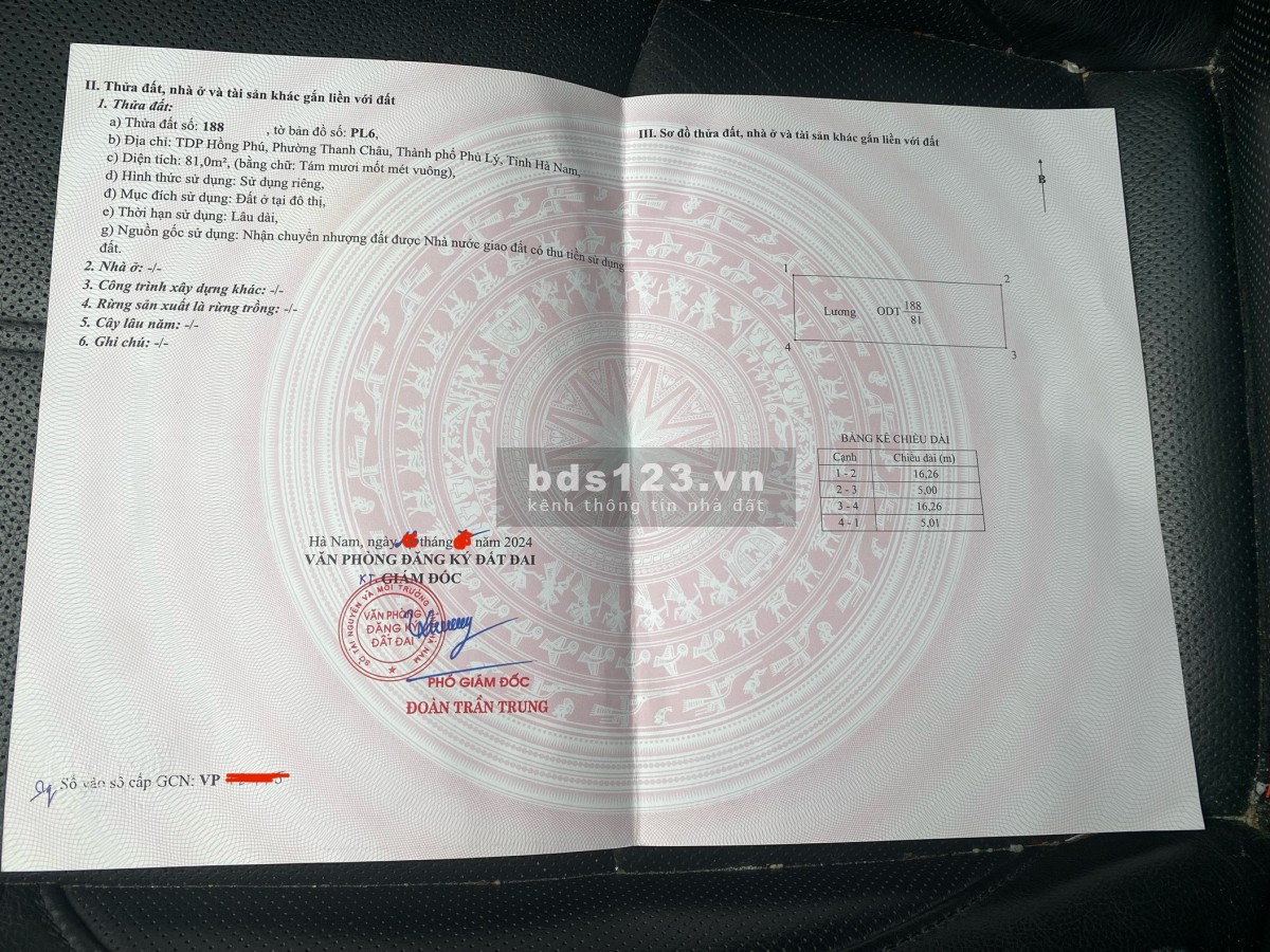 Chính chủ bán đất Tài Tâm, hướng Đông mặt QL1A, 81m2